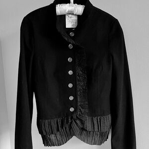 Hinge Ruffled Wool Blend Jacket – Size Medium – New with Tags